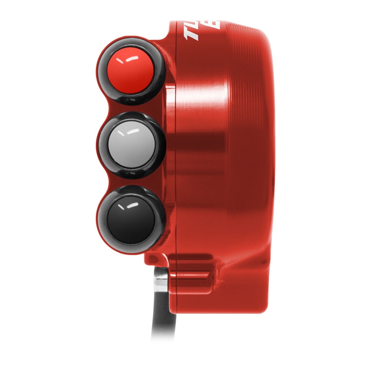 Comando gas con pulsantiera integrata JetPrime Rosso Aprilia Tuono 660/Factory 2021-2023