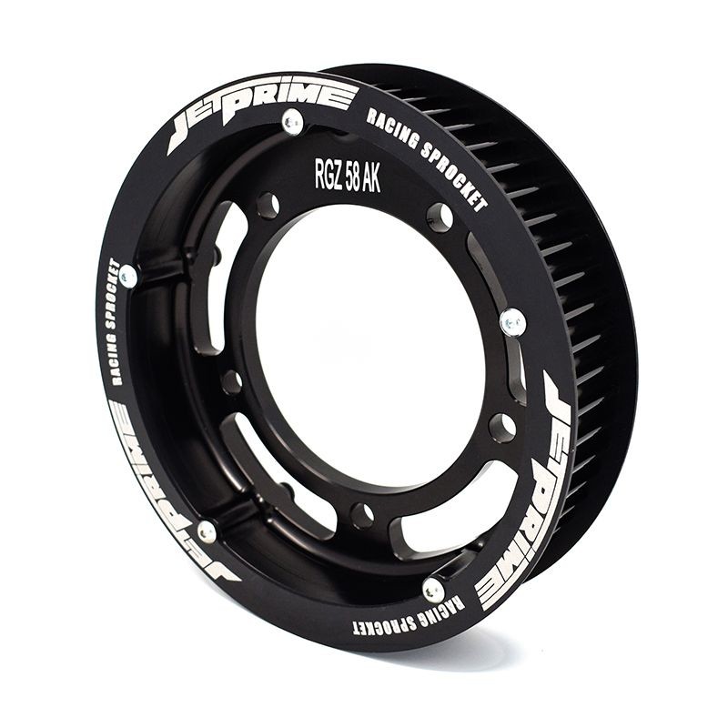 JetPrime rear sprocket in light Ergal Z58 (-1) teeth for Kymco AK550 2017>