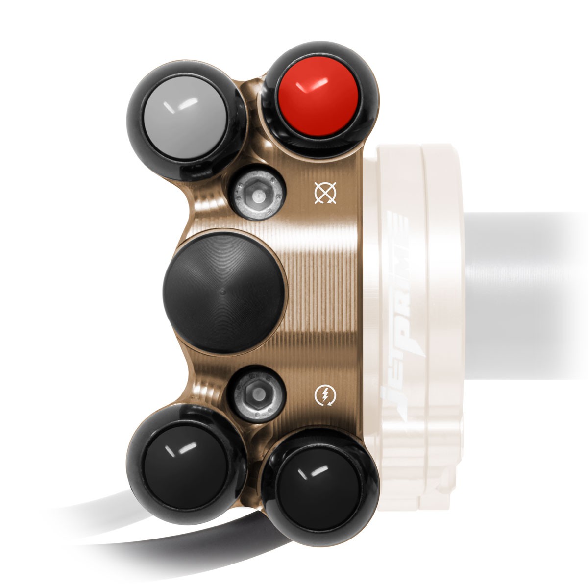 JetPrime Bronze push-button for quick throttle control Ducati Diavel V4 2023-2026