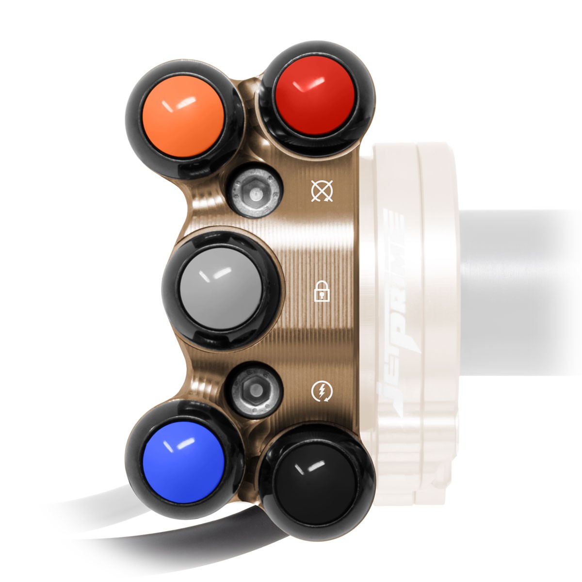 JetPrime Bronze push-button for quick throttle control Triumph Speed Triple 1200 2021-2026