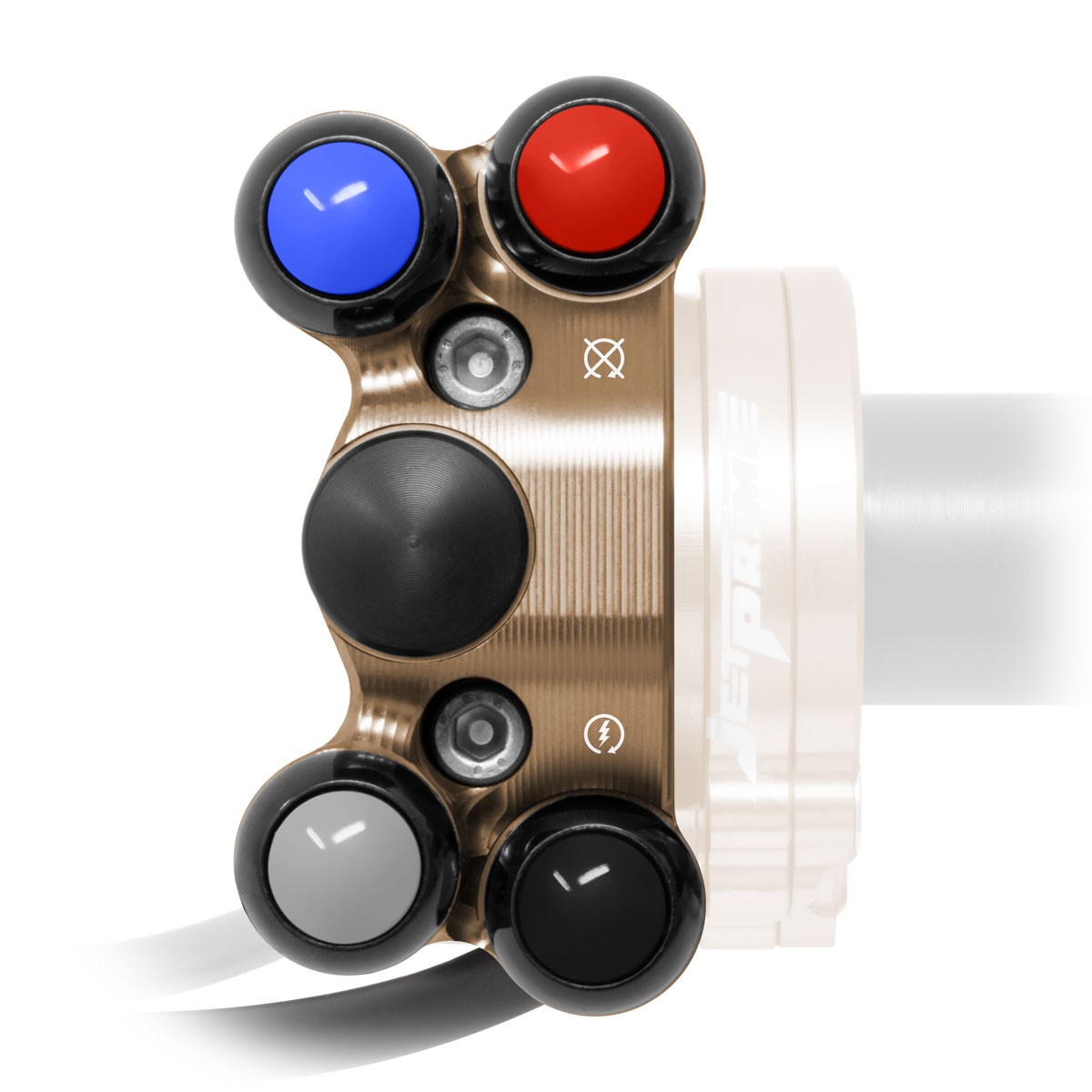 JetPrime Bronze push-button for quick throttle control Triumph Street Triple 765RS 2017-2026