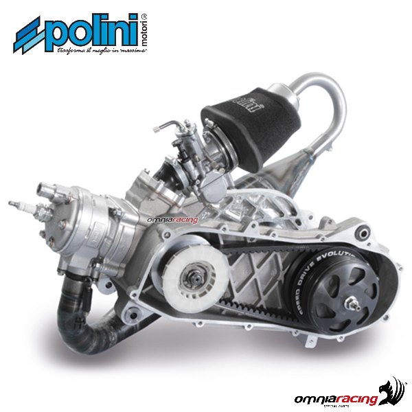 Complete Polini 100cc Evolution PRE engine prepared for drum brake