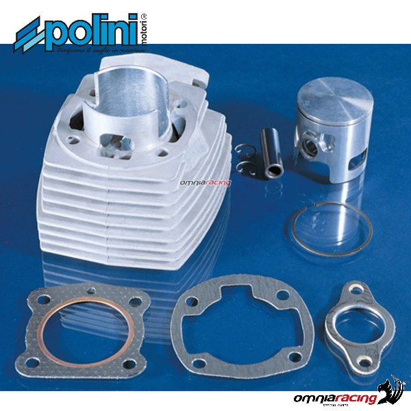 Kit gruppo termico Polini in alluminio cromato D.46 per Peugeot Fox 2T raffreddato ad aria