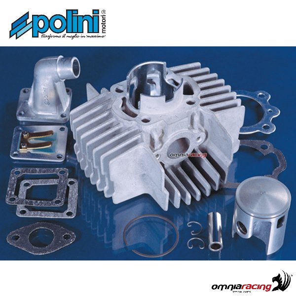 Polini chromed aluminum thermal group D.43,5 for Puch Maxi 2T air cooled