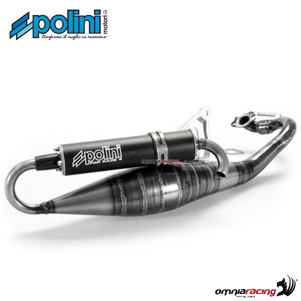 Polini For Race 4 not approved full system muffler for Malaguti F12 50 Digit Kat E2 (Fase1) 2T