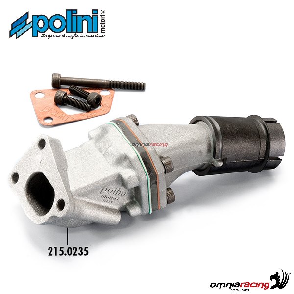 Collettore di aspirazione Polini monolamellare D.16/16 3 fori per Vespa 50 HP FL2