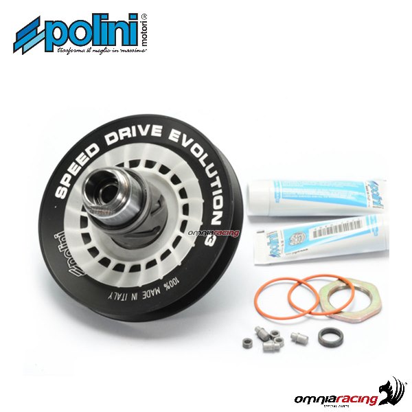 Kit puleggia condotta Polini in alluminio D.134 per Aprilia SR50 R-Factory Motore Piaggio