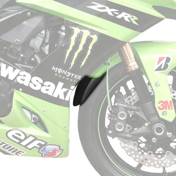 Estensione parafango anteriore Pyramid Nero opaco Kawasaki Ninja ZX6R 2005-2008