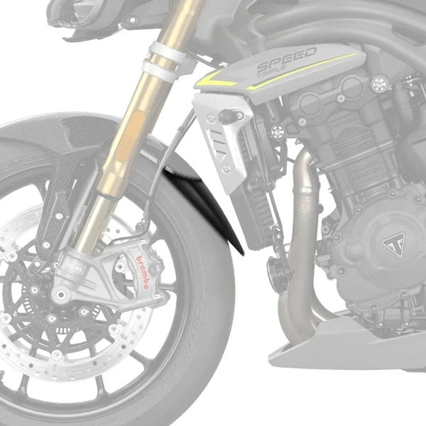 Estensione parafango anteriore Pyramid Nero opaco Triumph Speed Triple 1200RR 2022-2025