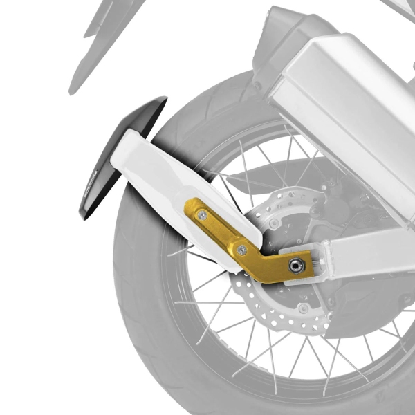 Pyramid Gloss White + Gold Arm Rear Spray Guards Honda Africa Twin 1000 2016-2019
