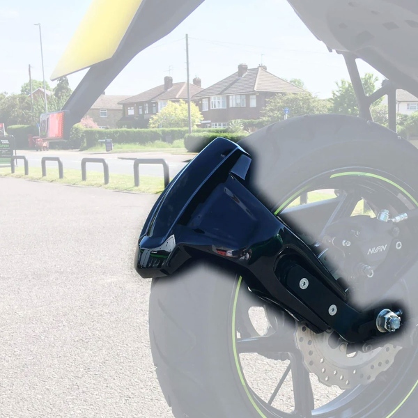 Pyramid Matte Black Rear Spray Guards Kawasaki Versys 650 2006-2024