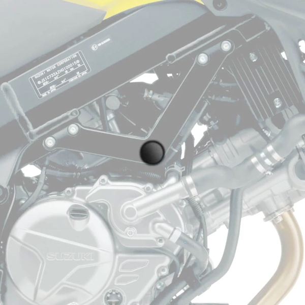 Pyramid Matte black frame and caps Suzuki Vstrom 650 2012-2024