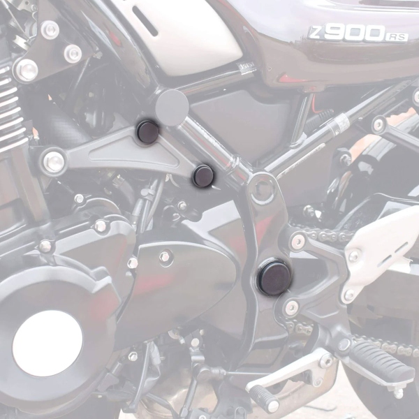 Pyramid Matte black frame and caps Kawasaki Z900RS 2017-2024
