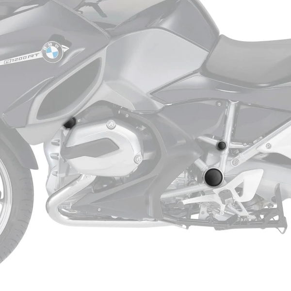 Pyramid Matte black frame and caps BMW R1200RT 2014-2018