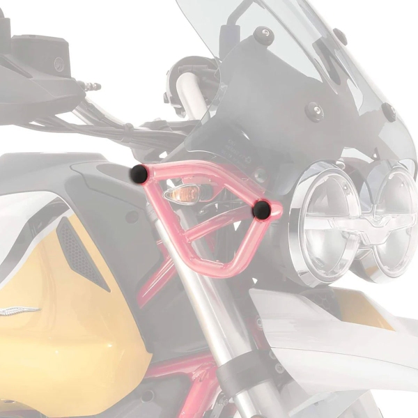 Pyramid Matte black frame and caps Moto Guzzi V85TT 2019-2024