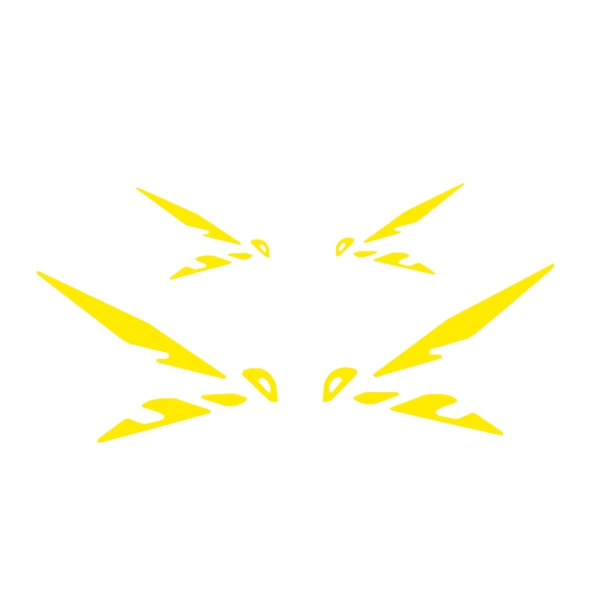 Adesivi Logo set di 4 Giallo Honda CB750 Hornet