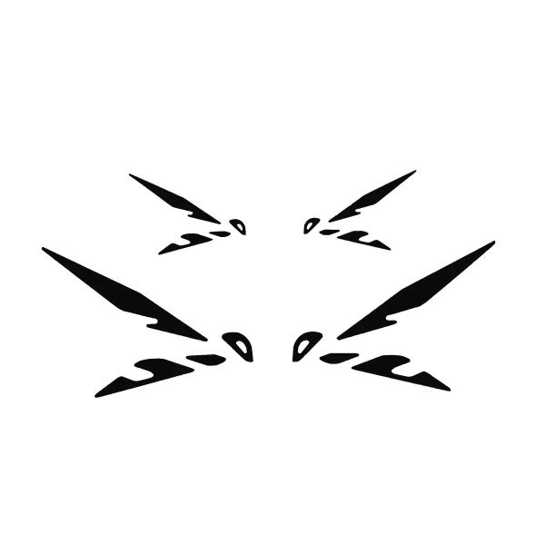 Adesivi Logo set di 4 Nero Opaco Honda CB750 Hornet