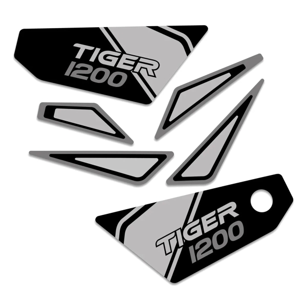 Adesivi set di 6 Nero & Grigio Triumph Tiger 1200 Rally Explorer 2022-2025