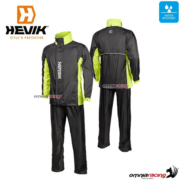 Hevik "Twister Fluo" Kit completo tuta intera 100% antipioggia antivento giacca e pantalone XL