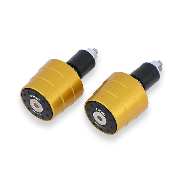 Coppia contrappesi manubrio Bi-Color oro CNC Racing universali