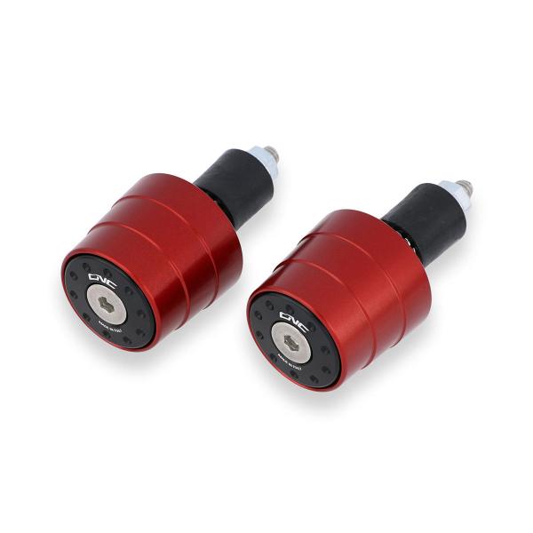 Coppia contrappesi manubrio Bi-Color rossi CNC Racing universali