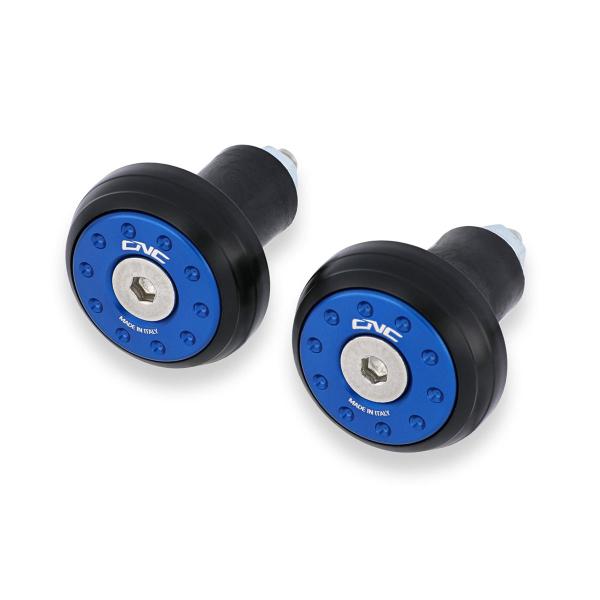 Coppia contrappesi manubrio Extralight blu CNC Racing universali