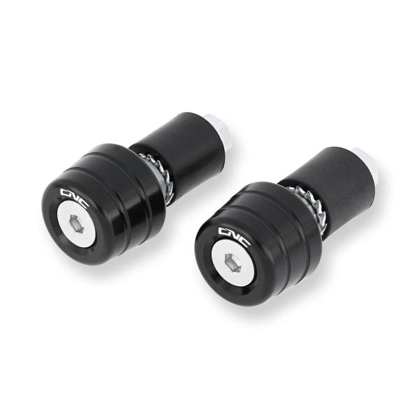 Pair of universal CNC Racing black Mini handlebar end weights