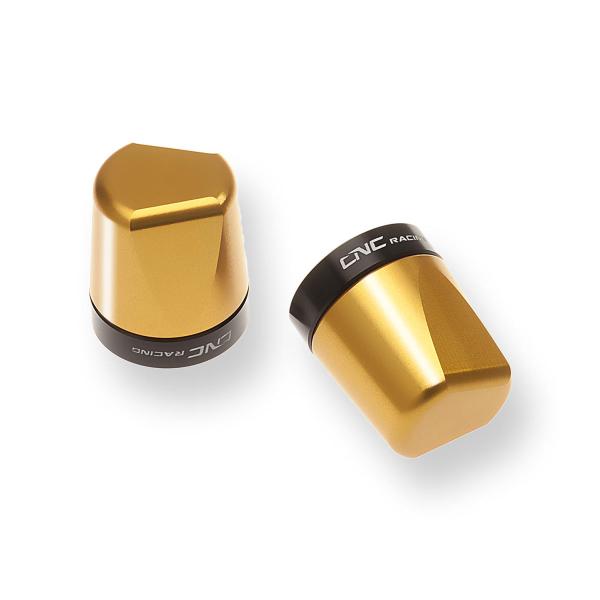 Coppia contrappesi manubrio Look oro CNC Racing universali