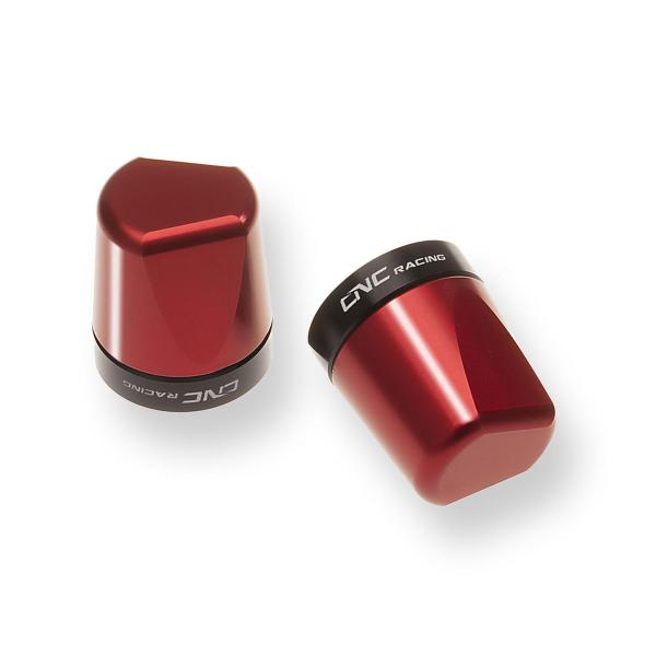 Coppia contrappesi manubrio Look rosso CNC Racing universali