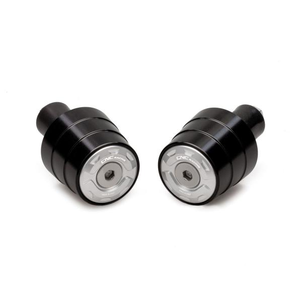 Coppia contrappesi manubrio Gear argento CNC Racing universali