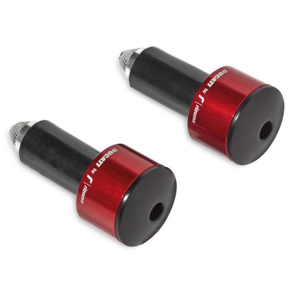 Pair of Rizoma handlebar ends red counterweights for Ducati