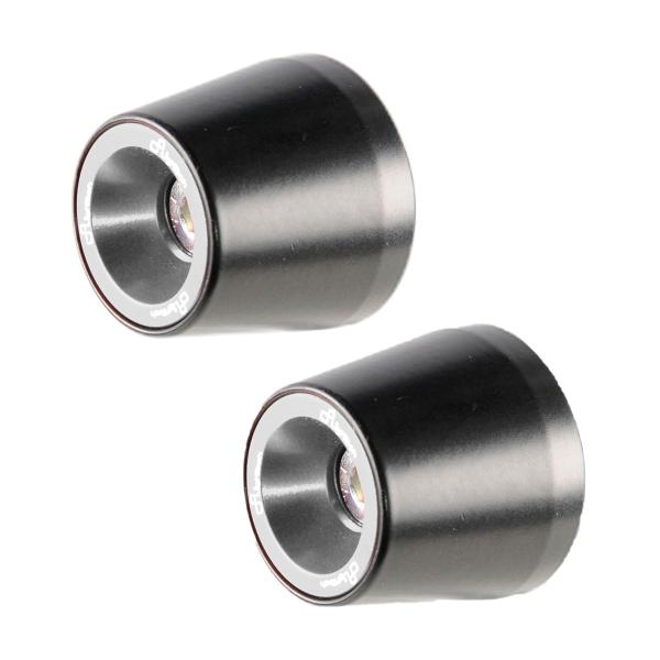 Lightech Series 200 silver aluminum handlebar balancers Kawasaki Z650 2017-2020