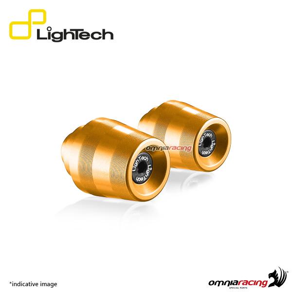 Lightech coppia terminali manubrio contrappesi colore oro per Aprilia RSV1000