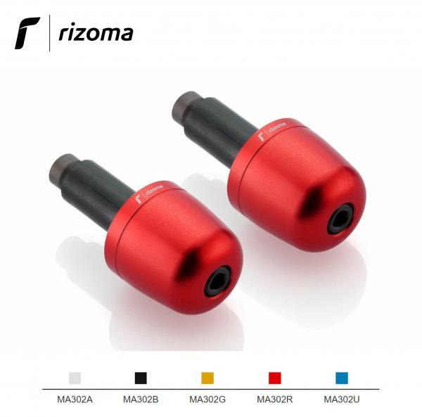 Coppia di terminali manubrio Rizoma contrappesi universali per moto colore rosso