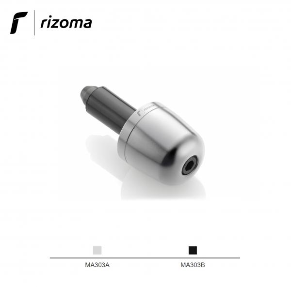 Terminale manubrio Rizoma compatibile Spy Arm contrappeso per moto colore argento
