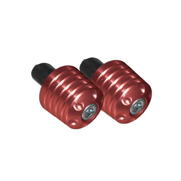 Coppia terminali manubrio PBR rossi universali diametro 30mm con espansione 17mm