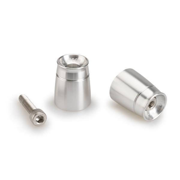 Puig Sport Silver Bar Ends Kawasaki Z400 2019-2025