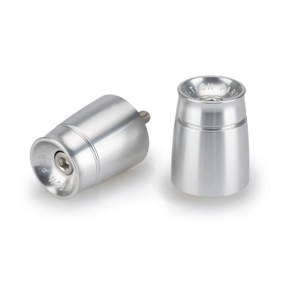 Terminali Manubrio Puig Speed Neri Per Moto: Modello Corto 20 Mm, Lavorati Da Blocco Di Alluminio Anodizzato, Design Racing Minimalista.