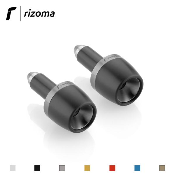Coppia di terminali manubrio Rizoma contrappesi universali per moto colore thunder grey