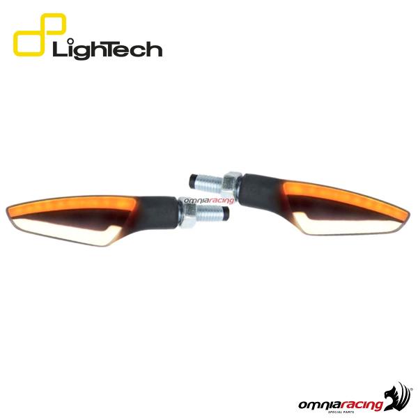 Coppia frecce Lightech MonsterEye2 omologate indicatori direzione Led con luce anteriore universale