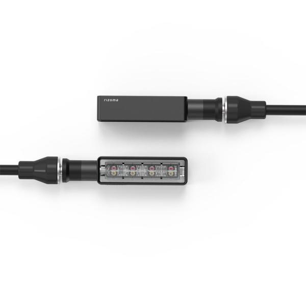 Frecce LED Rizoma Layer3 nere posteriori con luce di posizione Stop