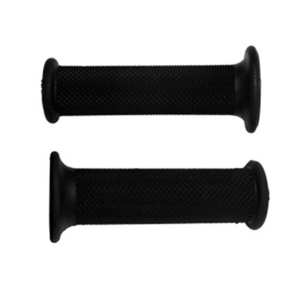 Pair of semi-rigid Accossato black racing grips with holes