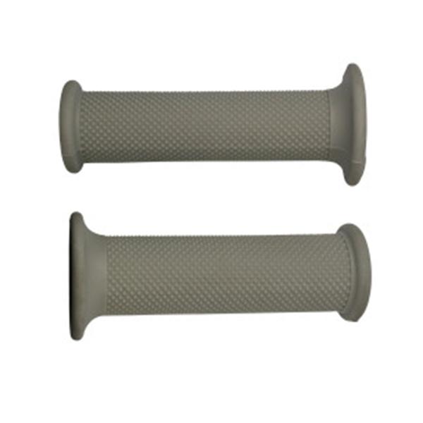 Coppia manopole semi-rigide argento racing Accossato non forate