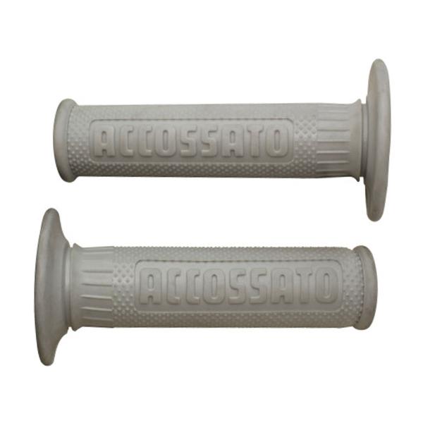 Coppia manopole Off Road argento Accossato