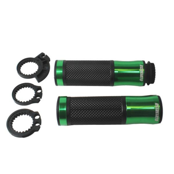 Coppia manopole alluminio verde racing Accossato