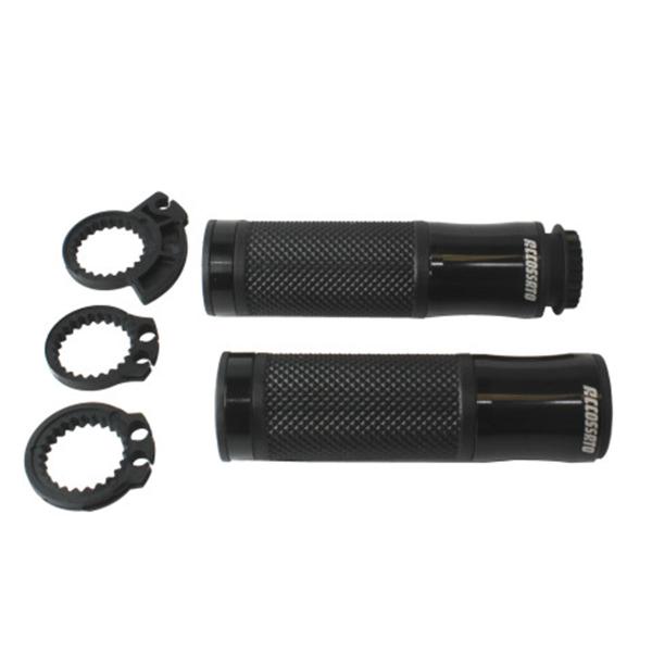 Coppia manopole alluminio nere racing Accossato