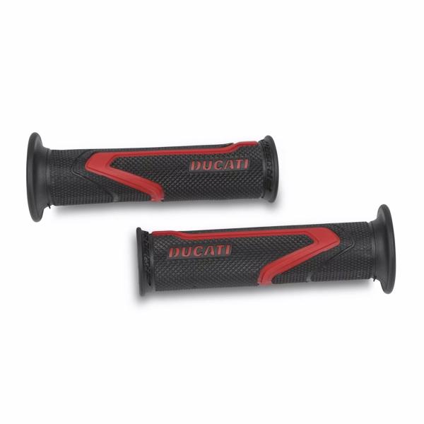 Coppia manopole Ducati Performance nere e rosse