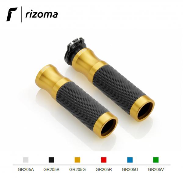 Coppia di manopole Rizoma Sport 22 mm alluminio oro universali