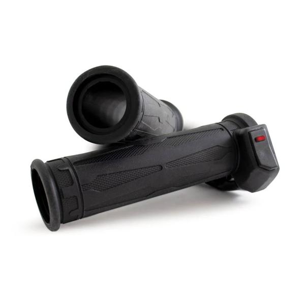 KOSO Apollo black heated grips integrated switch for ATVs and snowmobiles