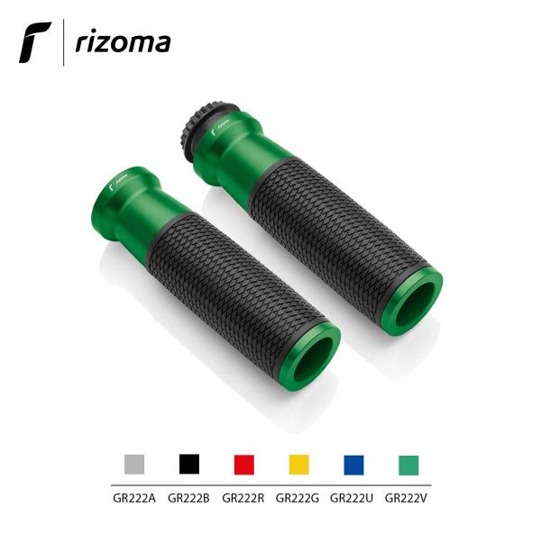 Coppia di manopole Rizoma Urlo 22 mm alluminio verde universali